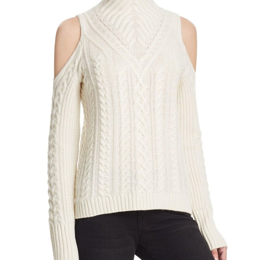 Wardrobe must have Off shoulder - Cable knit, long sleeve, Vintage Crew-Neck Dex